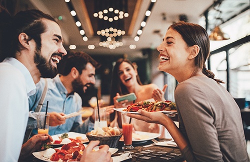 Invisalign patient in Grantsville out with friends